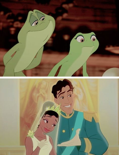 Goodness gracious! This is so much to absorb. Let me see if I got this right. If I kiss you before midnight, you and Tiana will turn human again, and then we gonna get ourselves married and live happily ever after! The end! Naveen Disney, Tiana And Naveen, Tiana Disney, The Frog Prince, Prince Naveen, Walt Disney Princesses, Disney Au, Disneyland Rides, Princesa Tiana