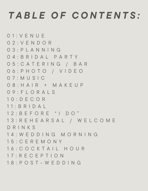 Saying "I do" shouldn't feel overwhelming!  This comprehensive wedding planning checklist is designed to help you navigate the excitement (and occasional stress) of planning your dream wedding. As a wedding pro and 2024 bride who's walked the journey myself,  I created this checklist to go beyond the typical timeline and offer a category-based approach that tackles everything from venue selection to day-of details. Ditch the generic to-do lists - get organized and say yes to stress-free planning! This listing is for a fully customizable digital download, so you can print it, edit it, and tailor it perfectly to your needs. No physical products will be shipped.   


.#WeddingPlanning #BrideToBe #WeddingInspiration #EventPlanning #DreamWedding Wedding Cheat Sheets, Things To Consider When Planning A Wedding, Wedding Party List Template, Wedding Priorities List, Things To Plan For A Wedding, Planning A Wedding In 6 Months, Type A Bride, Wedding Binder Table Of Contents, Wedding With No Bridal Party