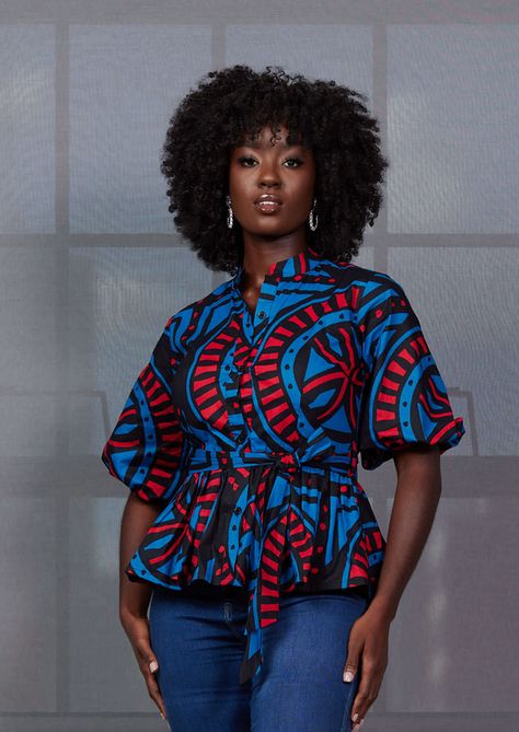 African Print Blouses For Women, Liberian Clothing, African Blouses Peplum Tops, Ankara Blouses For Women, African Blouses For Women, African Print Tops Blouses, Ankara Blouse Styles, Ankara Tops Blouses, Ankara Blouses