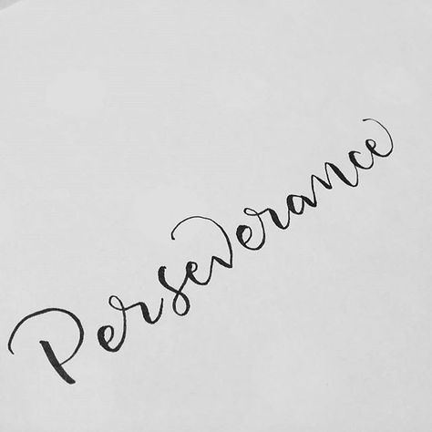 Perseverance: steady persistence in a course of action, a state, etc., esp. in spite of difficulties, obstacles or discouragement. What a beautiful word that is! . . . #perseverance #handlettering #handlettered #brushlettering #awordaday #lettering #januaryletteringmotivation #tombow #calligraphypen #loveforletters #calligraphy #elettrashappyletters Perserverance Tattoo Ideas, Persevere Tattoo Fonts, Persevere Tattoo, Perserverance Tattoo, Perseverance Tattoo, French Tattoo Quotes, Bujo Fonts, One Word Tattoos, Fonts Lettering