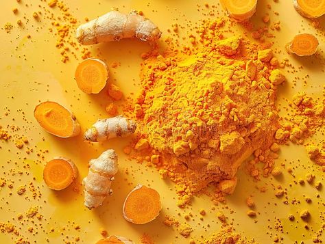 Turmeric, water droplets, equally spaced, on a light background, isometric angle, macro shot, highly saturated colours stock images Turmeric Background, Turmeric Sun Prints, Turmeric Powder Photography, Tumeric Sun Print, Turmeric Yellow, Turmeric Spice, Turmeric Water, Macro Shots, Light Background