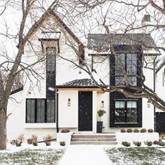 #porchroof hashtag on Instagram • Photos and Videos White House With Black Shutters, House With Black Shutters, Farmhouse Exterior Design, Black Shutters, Exterior Modern, Modern Farmhouse Exterior, Farmhouse Exterior, Sanya, Dream House Exterior