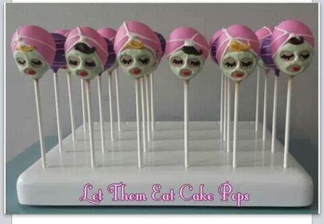 spa cake pops...too flipping cute! Spa Cake, Cakes For Women, Cafe Art, Cake Balls, Spa Party, Party Desserts, 8th Birthday, Grad Parties, Cake Art