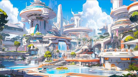 Scifi Environment, Concept Art Ideas, Sci Fi Architecture, Mega City, Sci Fi Landscape, Boy Sketch, Photography Movies, Art Environment, Sci Fi Environment