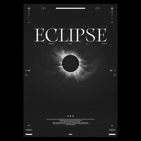 An eclipse reminds us there’s always a moment when light meets the dark side. 🌑✨ In life, just like in the sky, shadows come and go, but they never last forever. Embrace the mystery and beauty of the darkness—it’s part of the journey that makes the light shine even brighter. 🌗🌕 —Design by @alias.psd 🤙🏻 Let me know what do you think about this one! Like, save, share & follow @alias.psd to join the journey! ✨ Your support means the world to me! 🫶🏻 ————— . . . . #posterunion #youaretypog... Eclipse Graphic Design, Eclipse Meaning, Sun And Earth, Space Poster, Base Design, Edit Ideas, Come And Go, The Dark Side, The Darkness