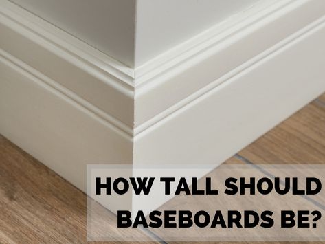 We break down popular baseboard heights based on style and other factors. Small Baseboard Trim, Cottage Baseboards And Trim, Extending Baseboards, Minimalist Baseboard Trim, Popular Baseboard Styles, Baseboard Trends 2024, Kitchen Baseboards, Update Baseboards, Modern Baseboards And Trim