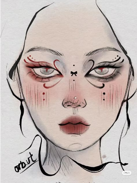 Extraordinary Makeup, Goth Eye Makeup, Mekap Mata, Korean Makeup Tips, Vampire Bride, Makeup Drawing, Cute Eye Makeup, Makeup Face Charts, Face Art Makeup