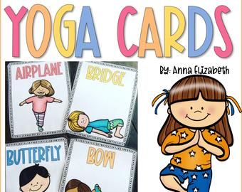 Yoga cards for kids | Etsy Toddler Class, Upward Facing Dog, Yoga Cards, Student Room, Yoga Posen, Kids Yoga, Cards For Kids, Pose Yoga, Brain Breaks