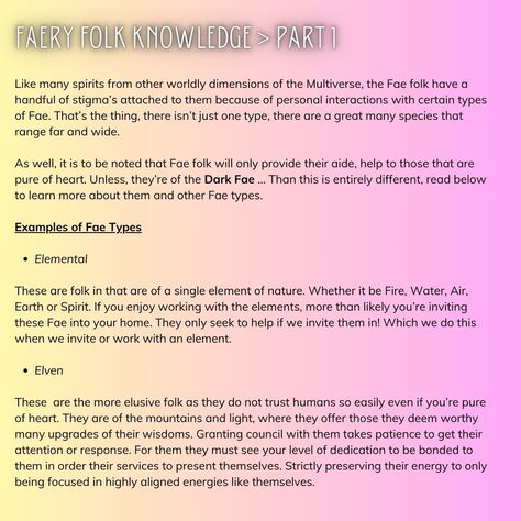 Some really do not understand the truth behind the Fae that roam below the radar of our awareness. Visit this page and follow to learn more legit information on the Fae Folk. Offerings To The Fae, The Fae Folk, Rules Of The Fae, Fae Witchcraft, Types Of Fae, Beltane Ideas, Fae Lore, Fairy Mythology, Elemental Spirits