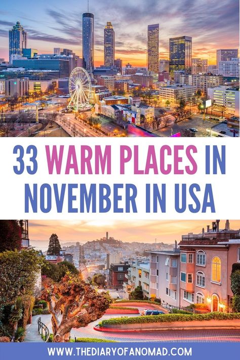 Best November Vacations, Warm Vacation Destinations, Best Us Vacations, Girls Trip Destinations, Warm Vacation, Usa Places To Visit, Usa Places, Best Places To Vacation, Vacations In The Us