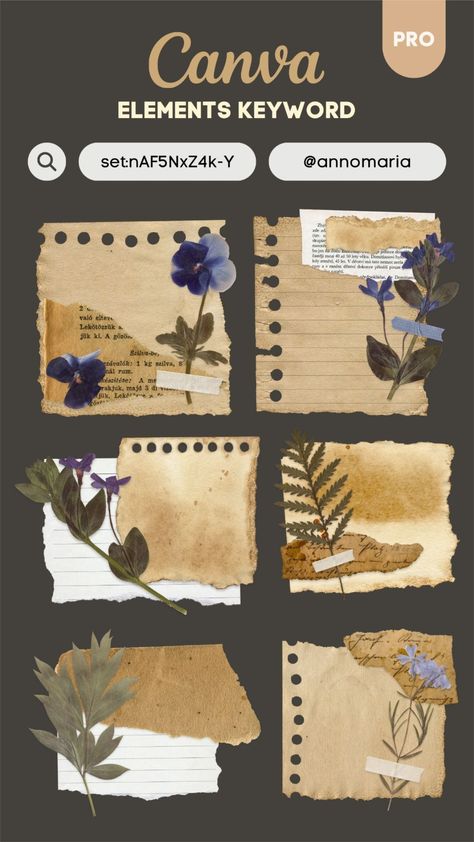 Canva elements keyword - Vintage Paper NOTES Canva Collage Idea, Canva Scrapbook Elements, Scrapbook Aesthetic Ideas, Notepad Aesthetic, Canva Scrapbook, Aesthetic Scrapbooking, Canva Aesthetic, Canva Codes, Vintage Notes