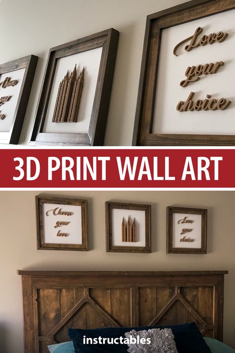 3d Printing Home Organization, 3d Printing Ideas Organization, Best 3d Printing Ideas, 3d Printed Crafts To Sell, 3d Printer Wall Art, 3d Printing Wall Art, 3d Printed Crafts, 3d Printer Home Decor, Wedding 3d Printing Ideas