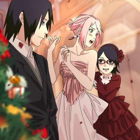 Sasuke Sakura Sarada, Sasuke Uchiha Sakura Haruno, Uchiha Family, Bakugou Manga, Anime Toon, Anime Ninja, Naruto Sasuke Sakura, Naruto Shippuden Sasuke, Sakura Uchiha