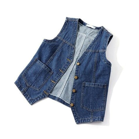 Womens Denim Vest Summer Short Jeans Waistcoat Cowboy Sleeveless Blue Jacket Notes: 1. Please note that this is in Asian sizing, smaller than Western, e.g. UK, US, AU. Please check the measurements carefully before making a purchase. If you are not sure which size to buy, please provide height and weight, we will recommend a suitable size. 2. Please allow a 1-3 cm difference due to manual measurement. 3. Please note that due to the different monitor and light effects, and the water wish process, Jeans Waistcoat, Vest Sewing, Womens Denim Vest, Denim Waistcoat, Closet Wishlist, Denim Vests, Sleeveless Coat, Ladies Denim, Female Shorts