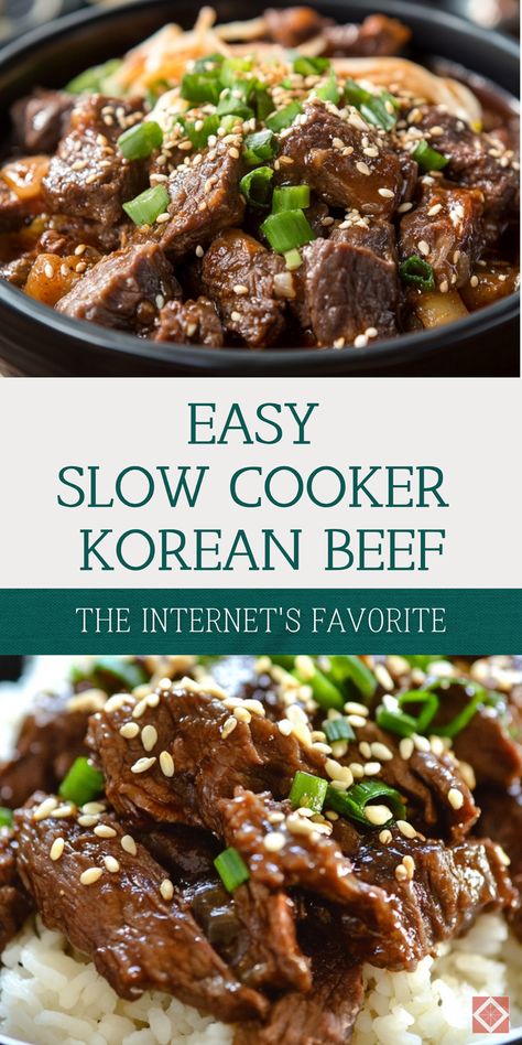 Join the internet’s new obsession with this slow cooker Korean beef recipe. Tender and full of flavor, this dish is perfect for your slow cooker recipes collection. Save this pin and click for the complete recipe and detailed instructions. Make a delicious and easy meal that’s sure to be a hit with your family and friends. Korean Beef Slow Cooker Recipe, Korean Beef Recipe, Korean Stir Fry, Korean Beef Recipes, Slow Cooker Korean Beef, Delicious Slow Cooker Recipes, Slow Cooker Recipes Beef, Korean Beef, Beef Recipe