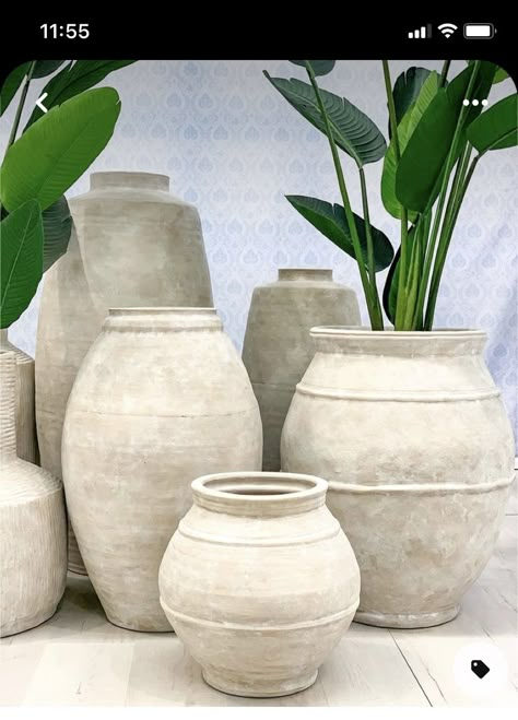 Outdoor Vases Large, Tuscan Patio Outdoor Living, Tuscan Flower Pots, Large Indoor Cactus, Outdoor Accessories Decor, Mediterranean Planters, Mediterranean Garden Design Tuscan Style, Tuscan Garden Ideas, Mediterranean Pots