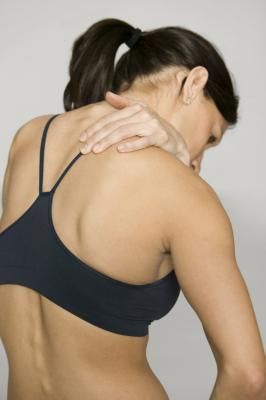 If you've ever felt tension in your upper back and shoulders then you know just how irritating the pain can be. For some women, the tightness can even cause tension headaches. Poor posture, too much computer time or excessive workouts can all cause your body to be out of alignment. The result is often stressed and stiff muscles that can lead to limited range of motion if left unattended. However, regularly stretching your upper back, shoulders and neck can help to loosen the muscles and a… Shoulder Tension, Massage Therapy Techniques, Muscle Pain Relief, Neck And Shoulder Pain, Tension Headache, Rotator Cuff, Shoulder Muscles, Self Massage, Poor Posture