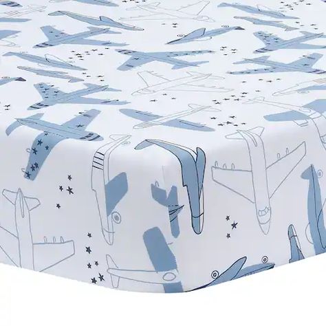 Search for Baby Boy Planes And Helicopter Bedding | Discover our Best Deals at Bed Bath & Beyond Airplane Nursery, Baby Boy Bedroom, Airplane Baby, Fitted Crib Sheet, Crib Mattress, Boy's Bedroom, Crib Sheets, Soft White, Sweet Dreams