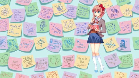 Gallery (DDLC Plus) | Doki Doki Literature Club Wiki | Fandom Ddlc Plus, Sayori Ddlc, Doki Doki Literature Club, Simple Character, Character Profile, Writing Poems, Keys Art, The Player, Doki Doki