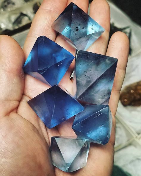 Lou on Instagram: “Incredible Cave in Rock Illinois Polished Fluorite octahedrons in ravishing phantom blue. All available, comment or dm for details.” Cave In, Rocks And Gems, Illinois, Gems, The Incredibles, Crystals, On Instagram, Blue, Instagram