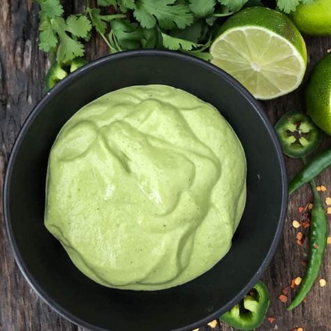 Jalapeno Tree Green Sauce Recipe, Cilantro Jalapeno Sauce, Jalapeno Sauce Recipe, Green Tahini Sauce, Creamy Jalapeno Sauce, Green Sauce Recipe, Green Tahini, Tahini Sauce Recipe, Vegan Sauce Recipes