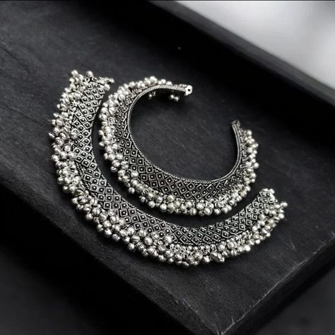 Oxidised Ghungroo Payal.. Dm to order #oxidisedpayal #oxidisedanklets #anklets #germansilveranklets #anakhstrenddz #germansilverjewellery #oxidised #oxidisedjewellery #oxidisedsilverjewellery #viralsongs #latestjewellery #navratri #navratrispecial #anklet #ankletlove #trendingnow #explorepage #newoninstagram Oxidised Payal, Oxidised Anklets, Navratri Special, New O, Silver Anklets, Oxidised Jewellery, Latest Jewellery, Trending Now, Anklets