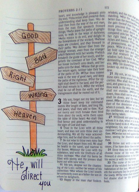 Proverbs Drawings, Proverbs 3:5-6 Bible Journaling, Proverbs Journaling Ideas, Bible Drawings Easy, Christian Drawing Ideas, Prayer Drawing, Bible Journaling Drawings, Proverbs Bible Journaling, Christian Doodles