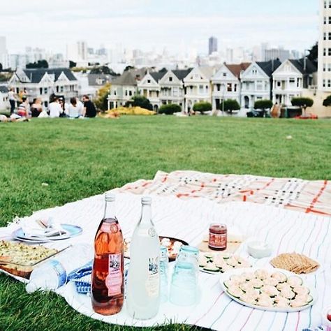 San Francisco picnic San Francisco Picnic, Picnic Photos, Hug A Tree, Afternoon Picnic, Alamo Square, Earth Photos, Spring Inspo, San Francisco City Hall, Wine Country California