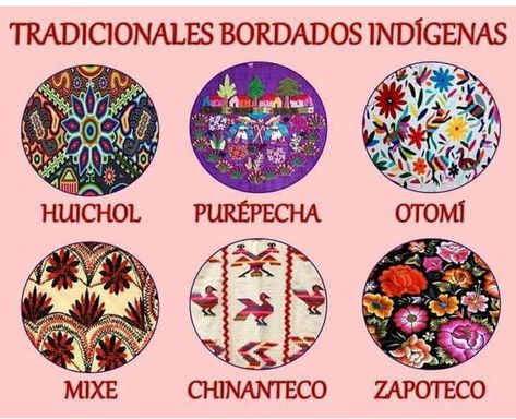 Tradicionales bordados  indígenas Mexican Embroidery Tattoo, Mexican Heritage Tattoos, Spanish Embroidery, Mexican Embroidery Designs, Mexican Colors, Mexican Pattern, Mexican Culture Art, Mexican Textiles, Aztec Culture