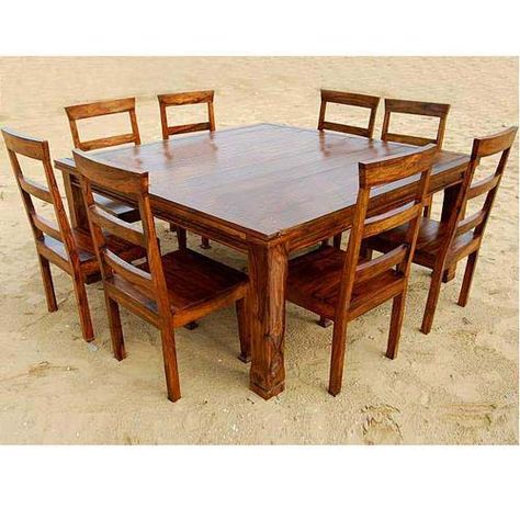 Rustic Solid Wood Furniture Accessories and Hand Crafted Home Decors | Sierra Living Concepts Square Dinner Table For 8, Square Dinner Table, Luxury Round Dining Table, 8 Person Dining Table, Round Kitchen Table Set, Square Dining Room Table, Future Furniture, Diy Kitchen Table, Round Pedestal Dining