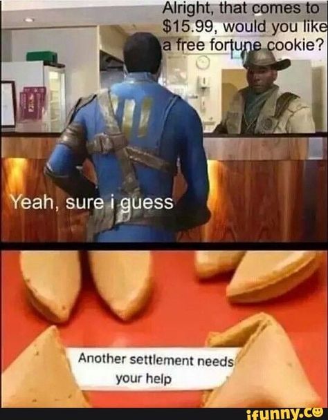 Preston Garvey, Fallout Meme, Fallout Funny, Fallout Fan Art, Fallout Game, Fallout Art, Fallout 3, Video Game Memes, Fallout New Vegas