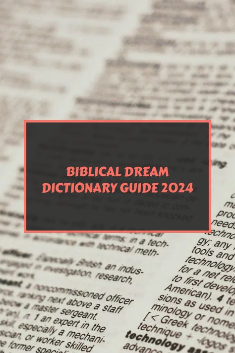 Unlock the meanings behind your dreams with this Bible-based dream dictionary from John Paul Jackson. This insightful guide helps you interpret dreams and understand their significance through a biblical lens. Learn how to discover what God could be telling you during your sleep, and explore symbols, themes, and spiritual insights related to dreaming. Share with friends and start reflecting on your dreams for personalized guidance and understanding in your life. Interpret Dreams, Biblical Symbols, John Paul Jackson, Biblical Dream Interpretation, Dream Interpretation Dictionary, Understanding Dreams, Paul Jackson, Dream Dictionary, Biblical Teaching