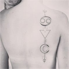 Water Sign Tattoo, Moon Horoscope, Water Moon, Astrology Tattoo, Horoscope Tattoos, Irish Tattoos, Zodiac Sign Tattoos, Zodiac Tattoos, Zodiac Tattoo