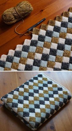 Entrelac Blanket, Entrelac Crochet, Diy Sy, Men Crochet, Clothes Tutorial, Crochet Afghans, Tutorial Crochet, Fine Craft, Tunisian Crochet