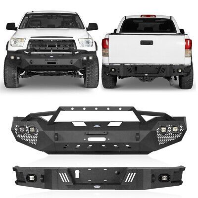 ad eBay - STEEL BLACK FRONT REAR BUMPER W/WINCH PLATE,LIGHTS FOR 2007-2013 TOYOTA TUNDRA - Buy Now, click the link (eBay) Tundra Truck, 2013 Toyota Tundra, Winch Bumpers, Road Design, Honeycomb Design, Toyota Tundra, Modular Design, Black Steel, D Ring