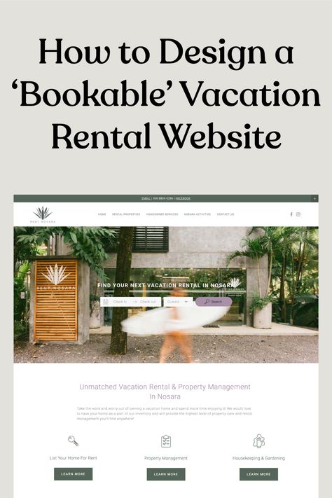 Get more bookings with these five vacation rental website design best practices. #airbnb #vrbo #vacationrentals #vacationrentalmarketing #bookdirect Airbnb Website Design Inspiration, Vacation Rental Branding, Vacation Rental Website, Vacation Rental Website Design, Airbnb Website Design, Rental Website Design, Booking Website Design, Vacation Rental Host, Airbnb Website