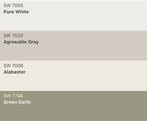 Off White With Green Undertone, Green Paint With Alabaster, Aesthetic White Vs Agreeable Gray, Alabaster Kitchen Cabinets With Agreeable Gray Walls, Agreeable Gray And Sage Green, Alabaster Walls With White Cabinets, Pure White And Agreeable Gray, Alabaster With Agreeable Gray, Agreeable Gray Alabaster