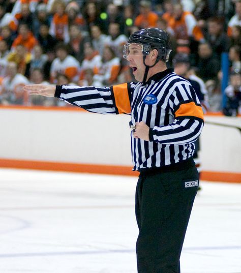 One of our Referee friends working an RIT Hockey game. Hockey Referee, Referee Costume, Pictures Friends, Hockey Pictures, Hockey Game, Hockey Games, Hockey Player, Hockey Players, Ice Hockey