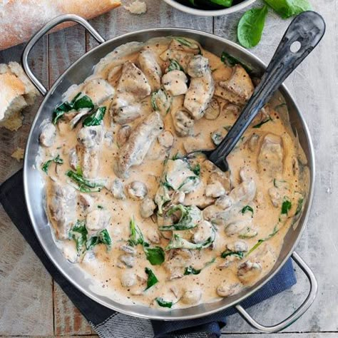 This is an adaptable recipe, as if you’re not partial to liver, replace with strips of sirloin or beef fillet, chicken or turkey breast, or pork fillet. Calves Liver, Offal Recipes, Chicken Liver Recipes, Liver And Onions, Chicken Stroganoff, Liver Recipes, Beef Fillet, Pork Fillet, Beef Liver