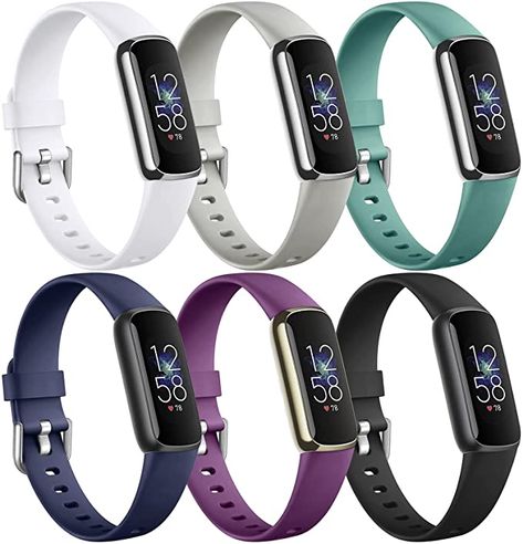 Amazon.com: Maledan 6 Pack Bands Compatible with Fitbit Luxe Bands, Soft Silicone Replacement Wristband Compatible for Fitbit Luxe Band, Flexible Waterproof Sport Watch Strap for Women Men Small : Electronics Fitbit Luxe, Waterproof Sports Watch, Fitbit Watch, Cheap Watches, Black Orchid, Fitness Watch, Pink Plastic, Wearable Technology, Wristbands