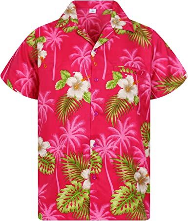 V.H.O. Funky Hawaiian Shirt for Men Shortsleeve Front-Pocket Casual Button Down Small Flower at Amazon Men’s Clothing store Floral Graphic, Hawaiian Print, Flower Shirt, Mens Hawaiian Shirts, Camping Shirt, Beach Shirts, Tropical Flowers, Small Flowers, Casual Shirt