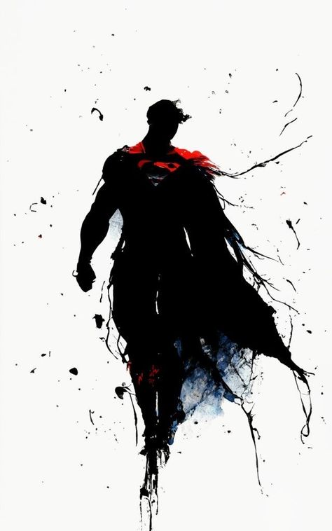 Super Hero Artwork, Superman Art Comic, Superman Tattoo For Men, Superman Artwork Wallpapers, Superman Art Drawing, Best Wallpapers 4k, Super Hero Drawing, Super Hero Wallpaper, Superman Silhouette