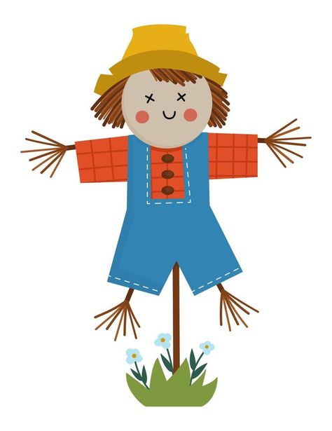 Vector scarecrow isolated on white background. Flat spring garden bugaboo illustration. Gardening equipment icon. Farm scary puppet on pole picture Scary Puppet, Scarecrow Illustration, Scarecrow Clipart, Gardening Equipment, Picture Picture, Spring Flats, Garden Equipment, Vector Clipart, Simple Doodles