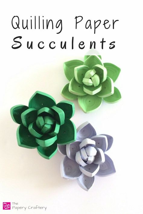 Paper Quilled Cactus, Quilling Succulent Plants, Paper Twilling, Quilled Succulents, Quilling Succulents, Crafting Ornaments, Quilling Patterns Tutorials, Flowers Quilling, Quilled Roses