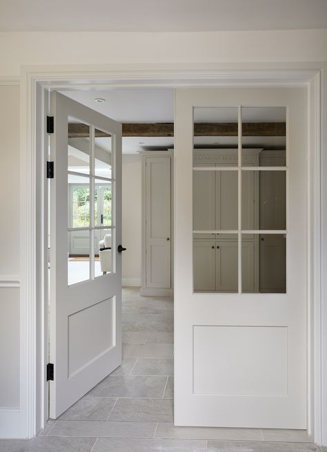 Bungalow Hallway, Dining Room Doors, Internal Cottage Doors, French Doors Living Room, Interior Glazed Doors, Internal Double Doors, Hallway Door, Internal French Doors, Internal Glass Doors