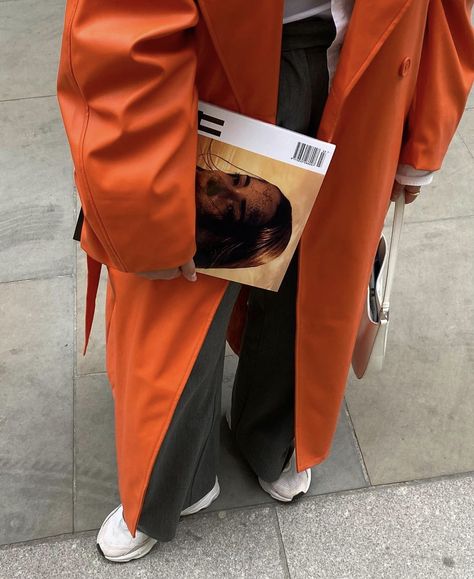 Fall Trench Coat, Fall Trench, Orange Outfits, Channel Orange, Orange Fits, Fashion Landscape, Orange You Glad, Orange Aesthetic, Dress Aesthetic