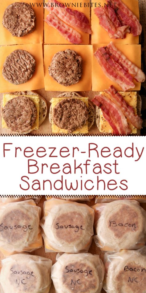 Make And Freeze Breakfast Sandwiches, Freezer Sausage Biscuits, Freezer Biscuit Breakfast Sandwiches, Make Ahead Healthy Breakfast Sandwiches, Frozen Sandwiches Lunch, Meal Prep Breakfast Sandwich Freezer, Freezing Breakfast Sandwiches, Make Ahead Breakfast Sandwiches Frozen, Ready To Go Breakfast Ideas