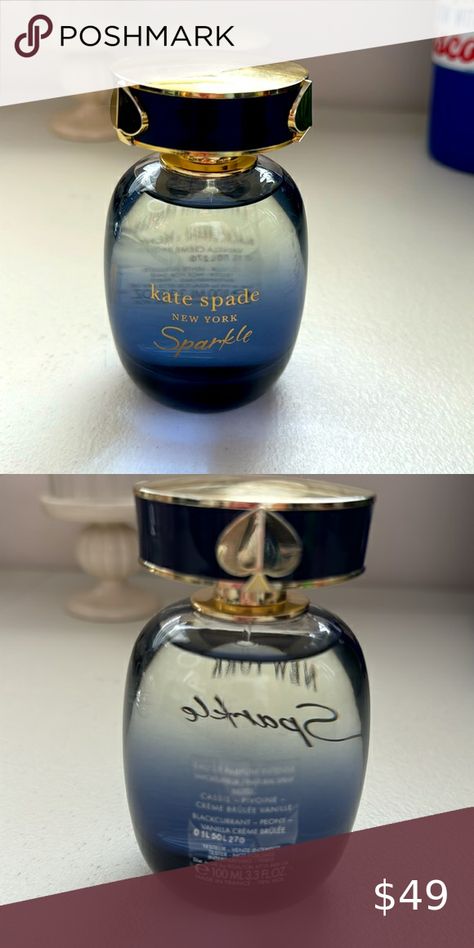 Kate Spade Eau de Perfum Sparkle full size 3.3 oz 100 ml cologne Kate Spade Sparkle, Purple Peony, Pink Peppercorn, Purple Peonies, Cosmopolitan, A Box, Kate Spade, Vanilla, Sparkle