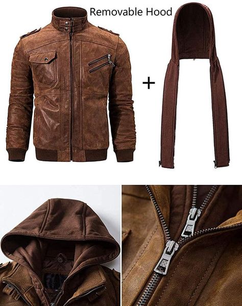 Brown leather jacket outfit