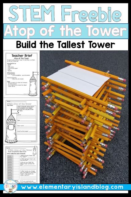 Looking for a free STEM activity for the elementary classroom? Teachers are loving STEM because it's fun, hands-on, and engaging. The challenges are great for team building. This challenge is free and easy to implement. Great for 1st, 2nd, 3rd, and 4th graders. I usually use this challenge for back to school stem, but it can be done at any time. Students will have a great time working together to discuss, design, build, and reflect. #elementaryisland #elementarystemactivities #freestem Stem Challenges 3rd Grade, Stem Projects 3rd Grade, School Challenges Fun, Steam For 3rd Grade, Build The Tallest Tower Challenge, Architecture Stem Activities, Rapunzel Science Activities, Team Building 2nd Grade, Fun Activities To Do With 1st Graders